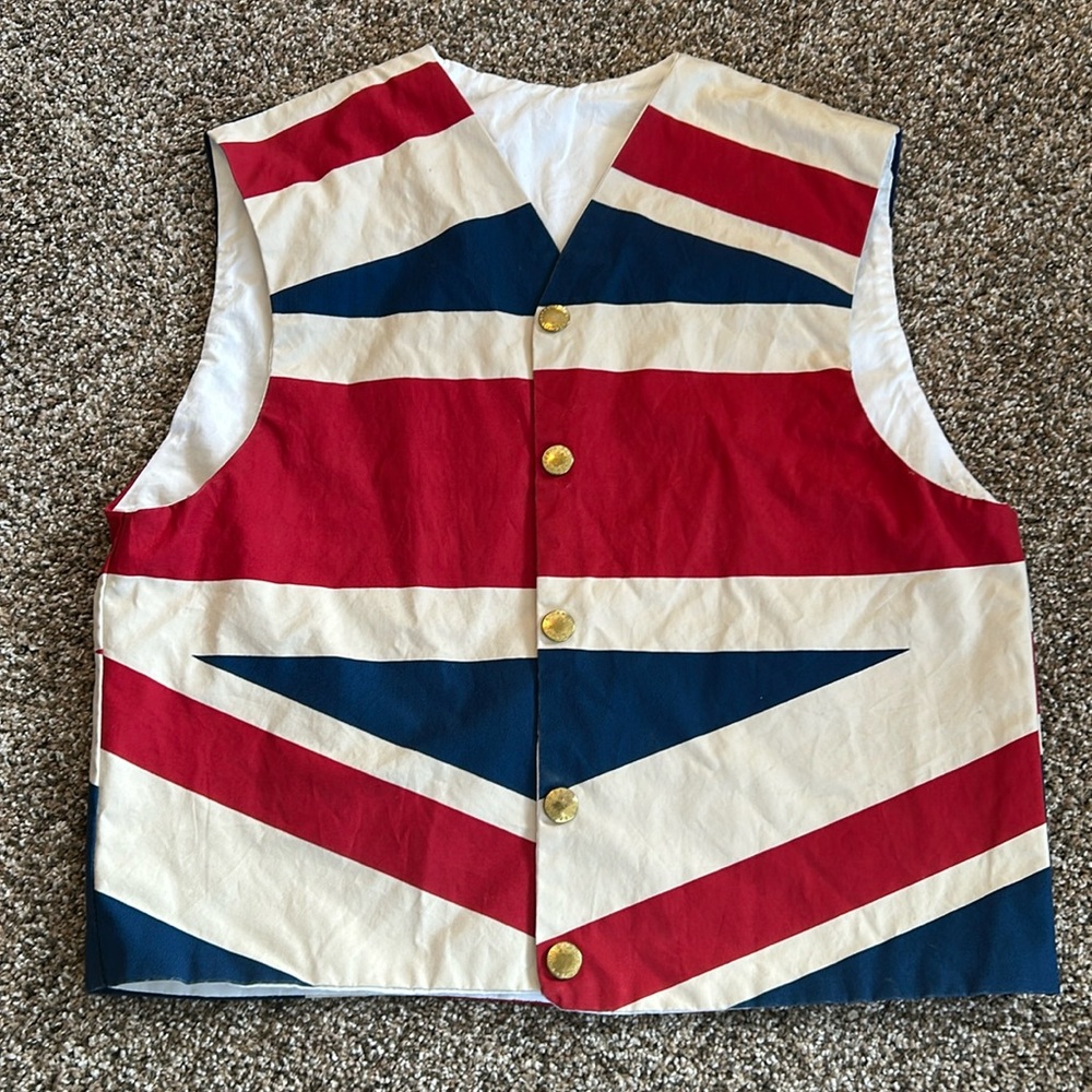 Vintage VTG Barbour Vest Union Jack